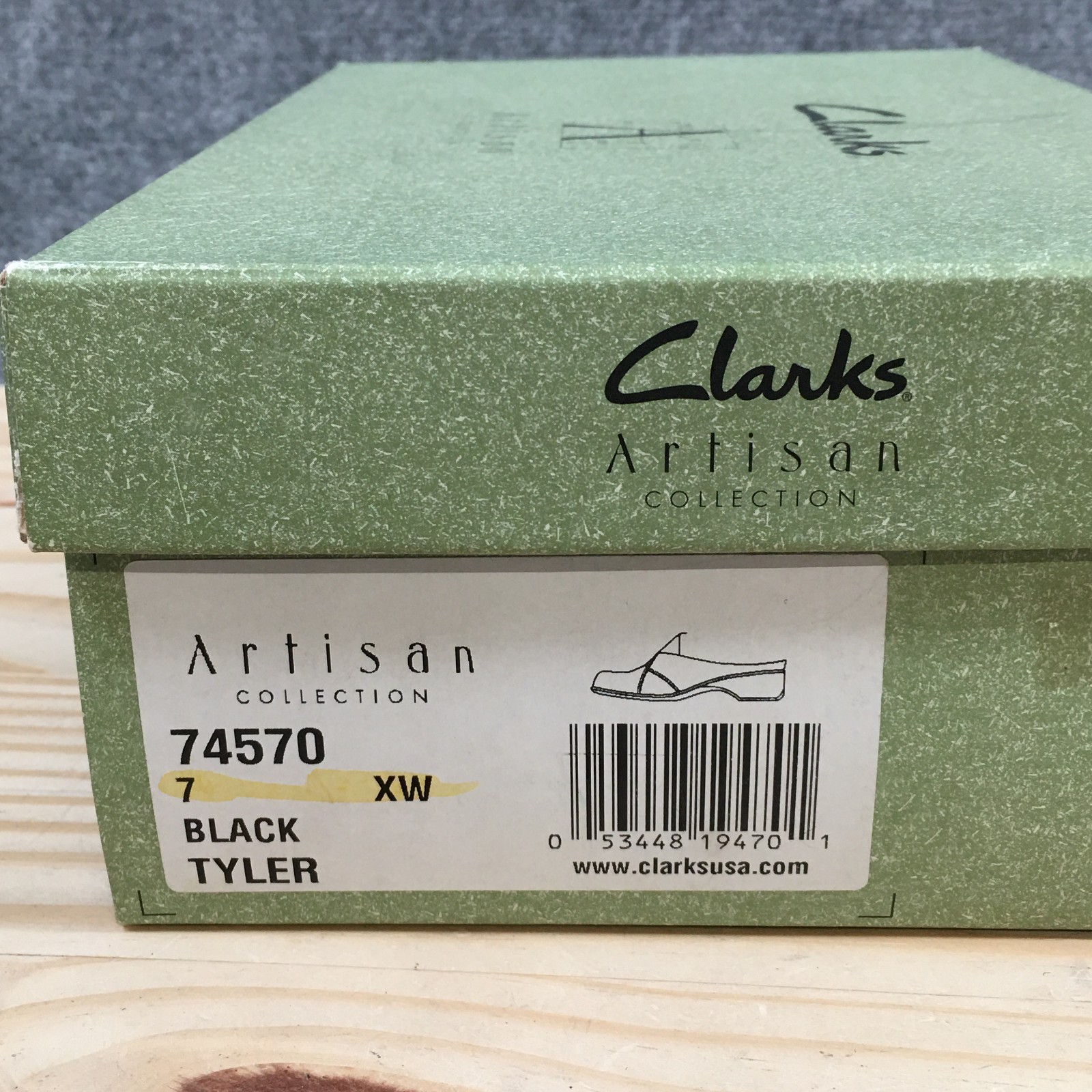 Clarks Artisan Tyler Mules Clogs Shoes Womens 7XW Extra Wide Black Leather NEW