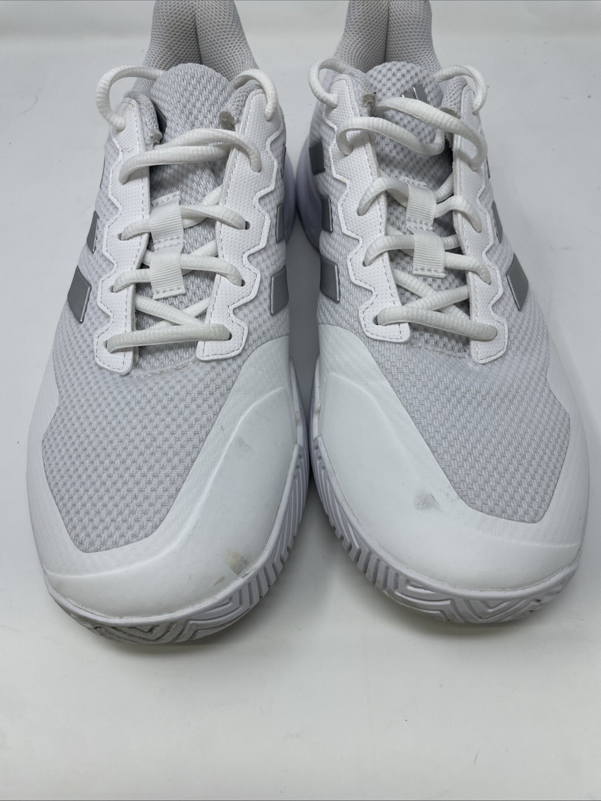 adidas GameCourt 2 Sneaker, White/Silver Metallic/White, 9.5