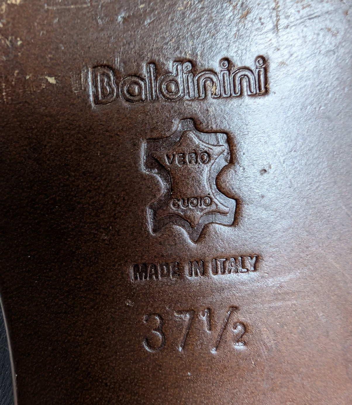 Baldinini Boots Womens EU 37.5 US 7 Croc Leather Brown Italy Quiet Luxury Staple