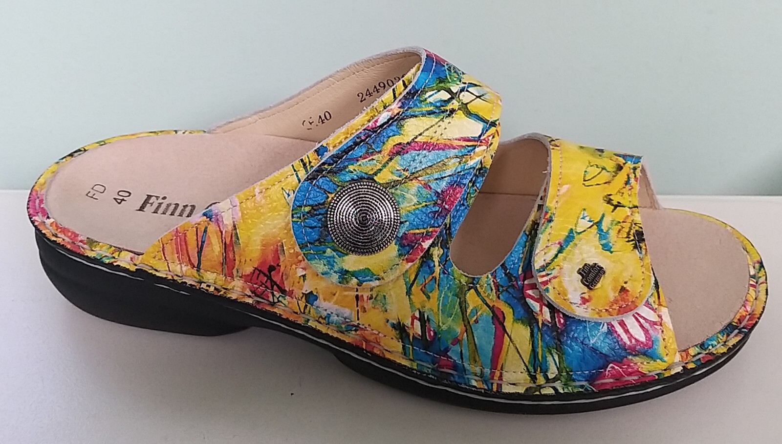 Finn Comfort Sansibar multi Art incl. Baumwoll Schuhbeutel Wechselfußbett