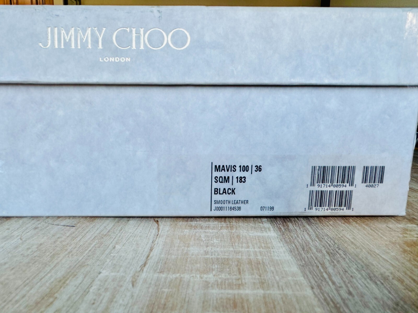 JIMMY CHOO-Mavis 100 Black Smooth Leather Knee-High Boots Size 36 – New with Box