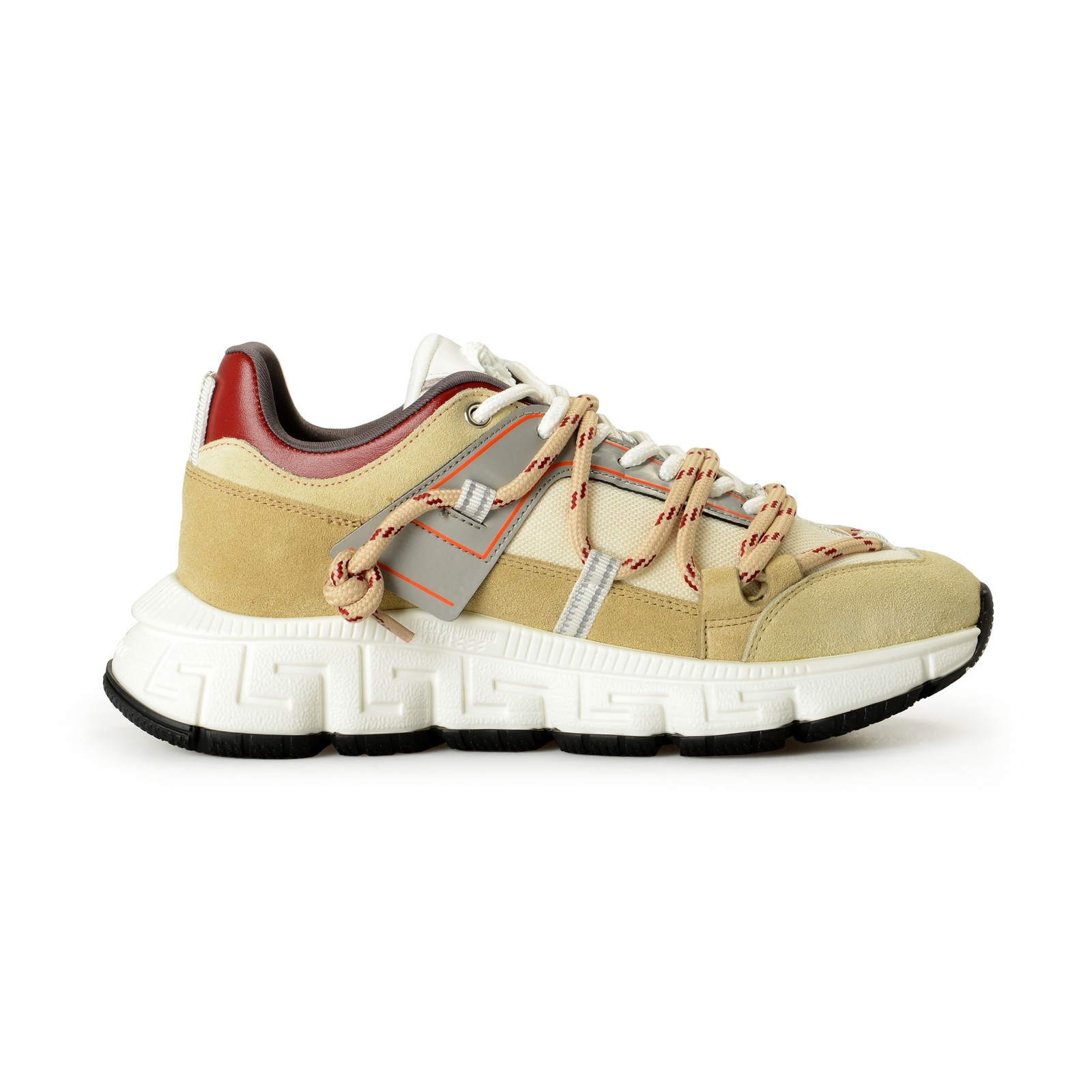 Versace Women’s Suede & Leather White Medusa Head Sneakers Shoes US 6 IT 36