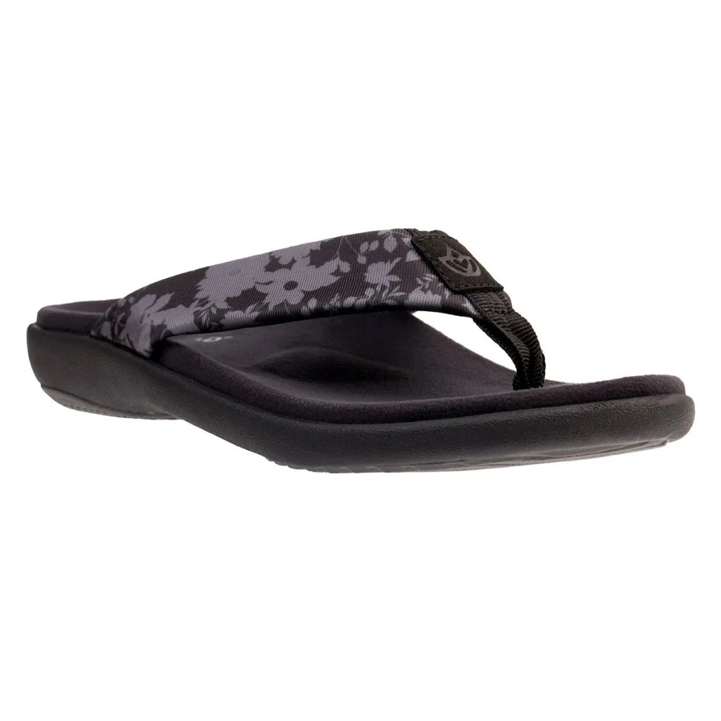 Spenco Victoria Floral Memory Foam Orthotic Support Women’s S Black – 6.5 Wide