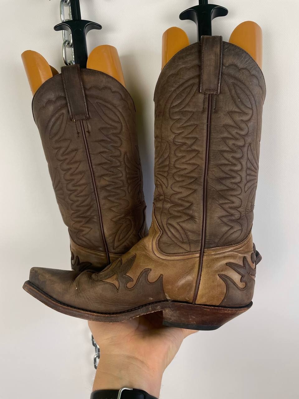 Tony Mora Women’s Cowgirl Boots 38 EU Brown Leather Western Made in Spain