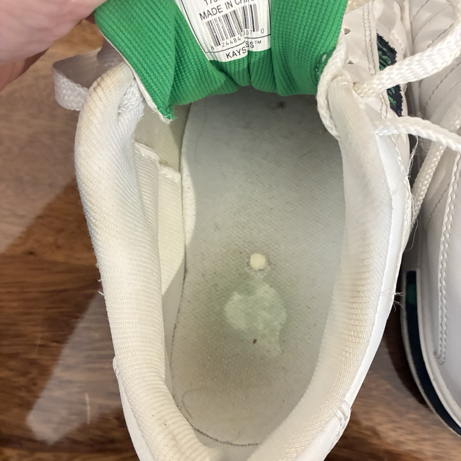 K-Swiss Womens Size 8 White Green Leather Court Tennis Shoe Casual Lifestyle Y2K