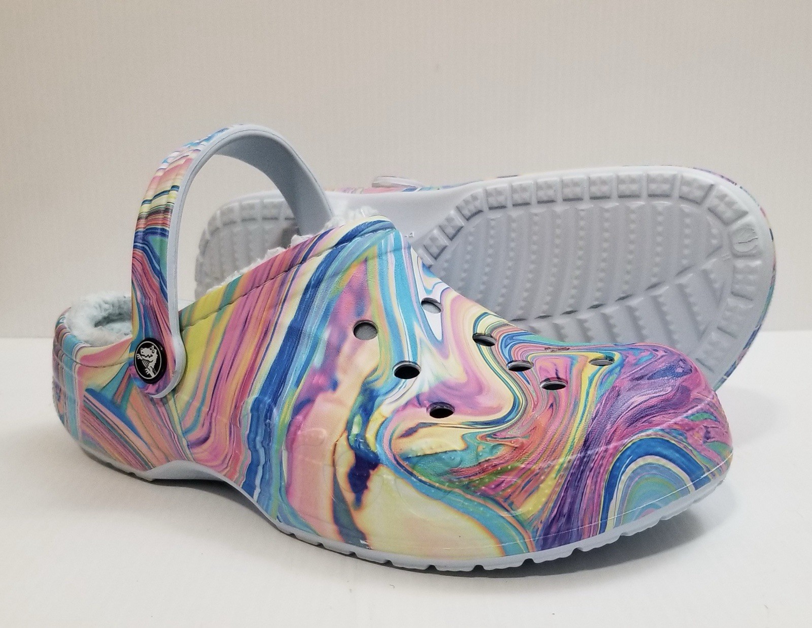 Crocs Adult Unisex Baya Lined Printed Clog Multicolor Size M 8 W 10 #205975 EUC