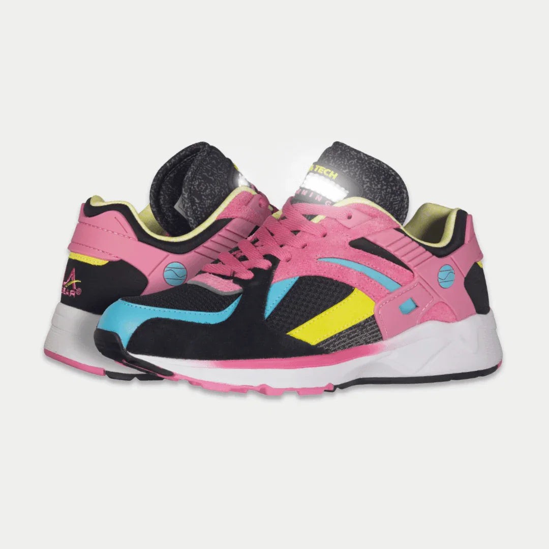 LA Gear Womens Catapult – 2022 Genuine Leather Lighted Tongue Low Top
