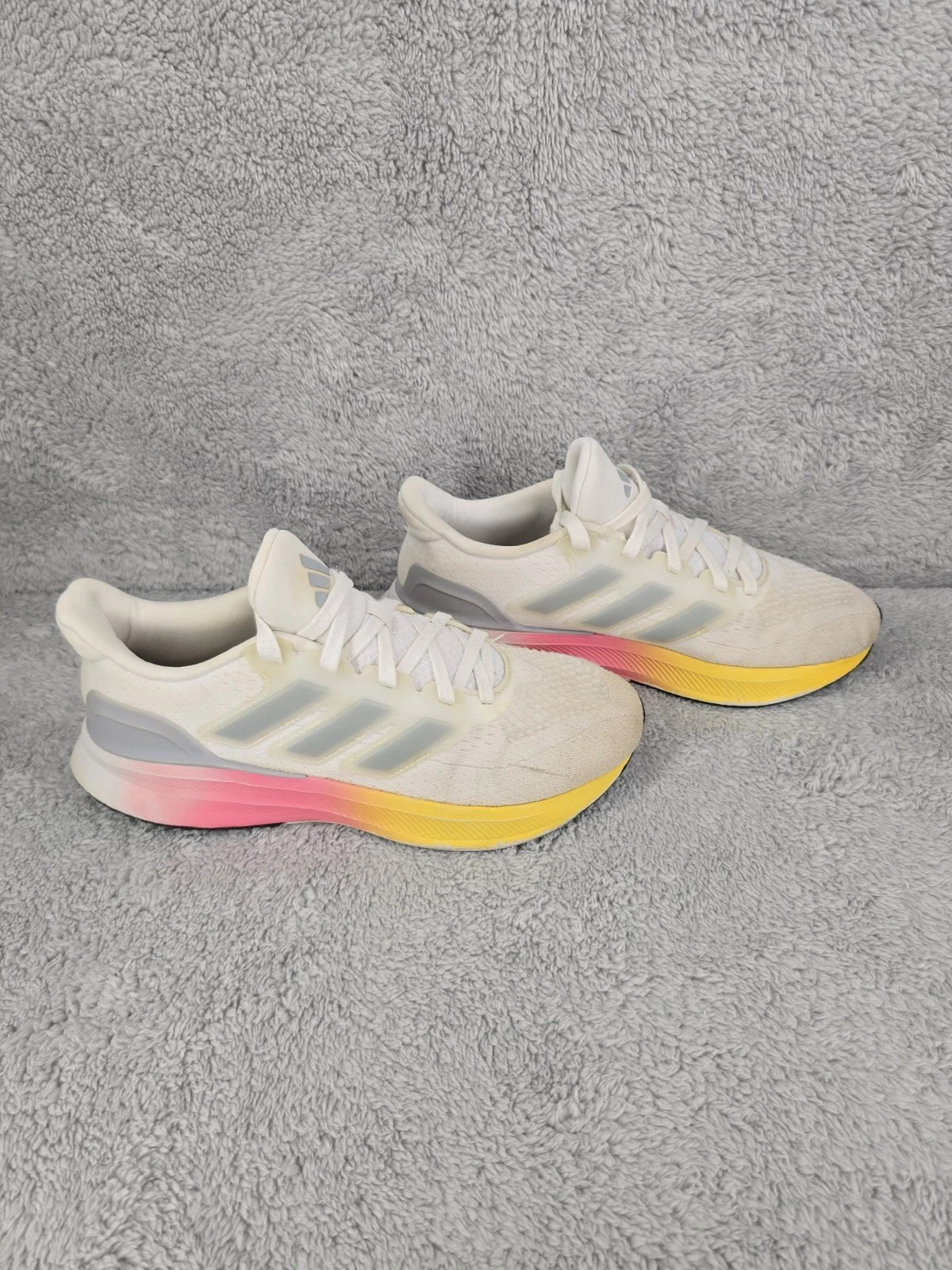 Adidas Womens Runfalcon 5 White Running Shoes Sneakers Size 6
