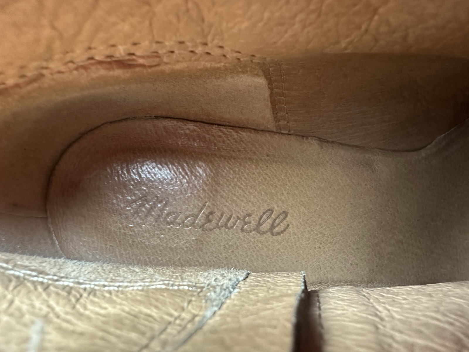 Madewell Women’s SIZE 8 The Janice Boots Ankle Booties Tan Leather
