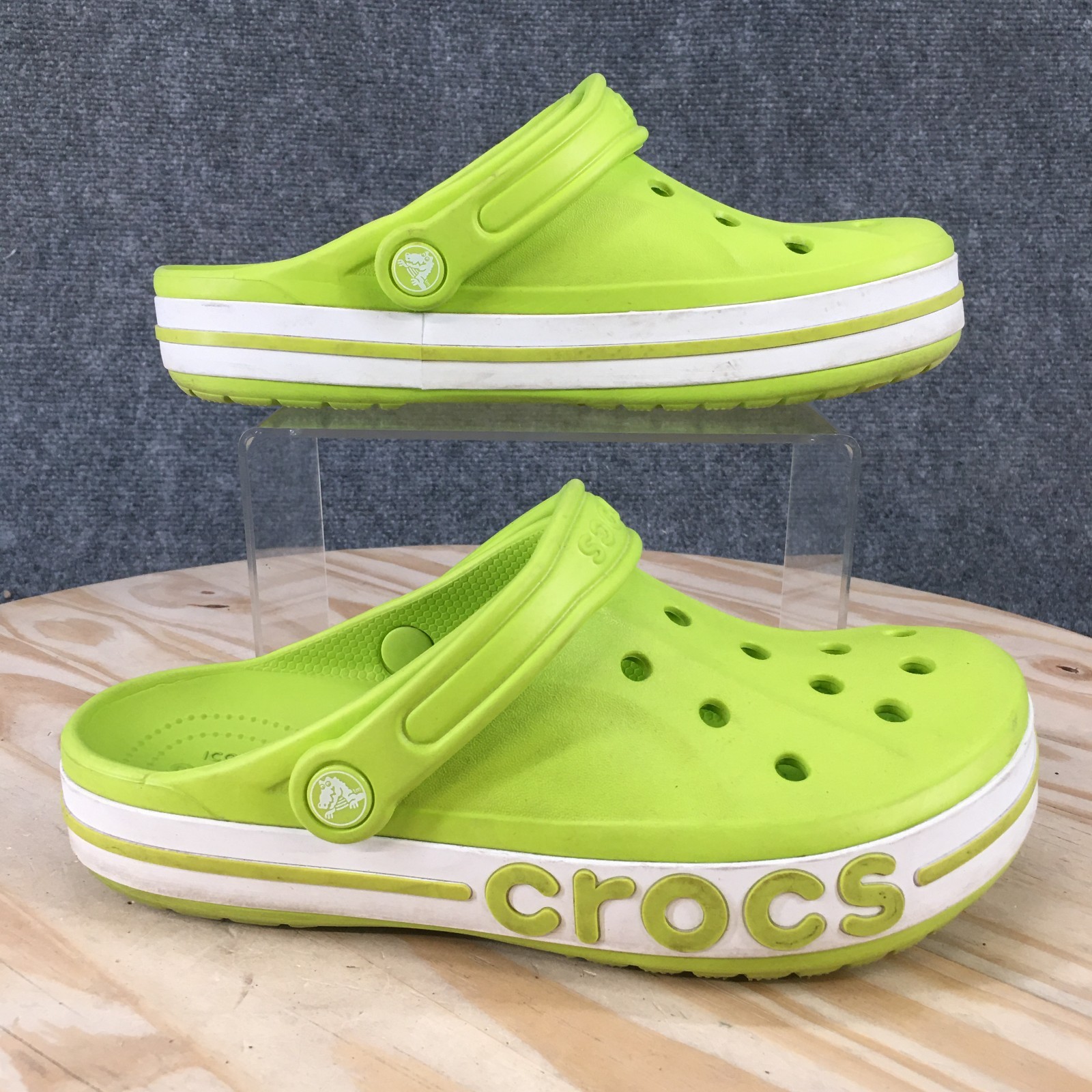 Crocs Shoes Mens 7 Womens 9 Bayaband Casual Comfort Slingback Clogs Green Rubber