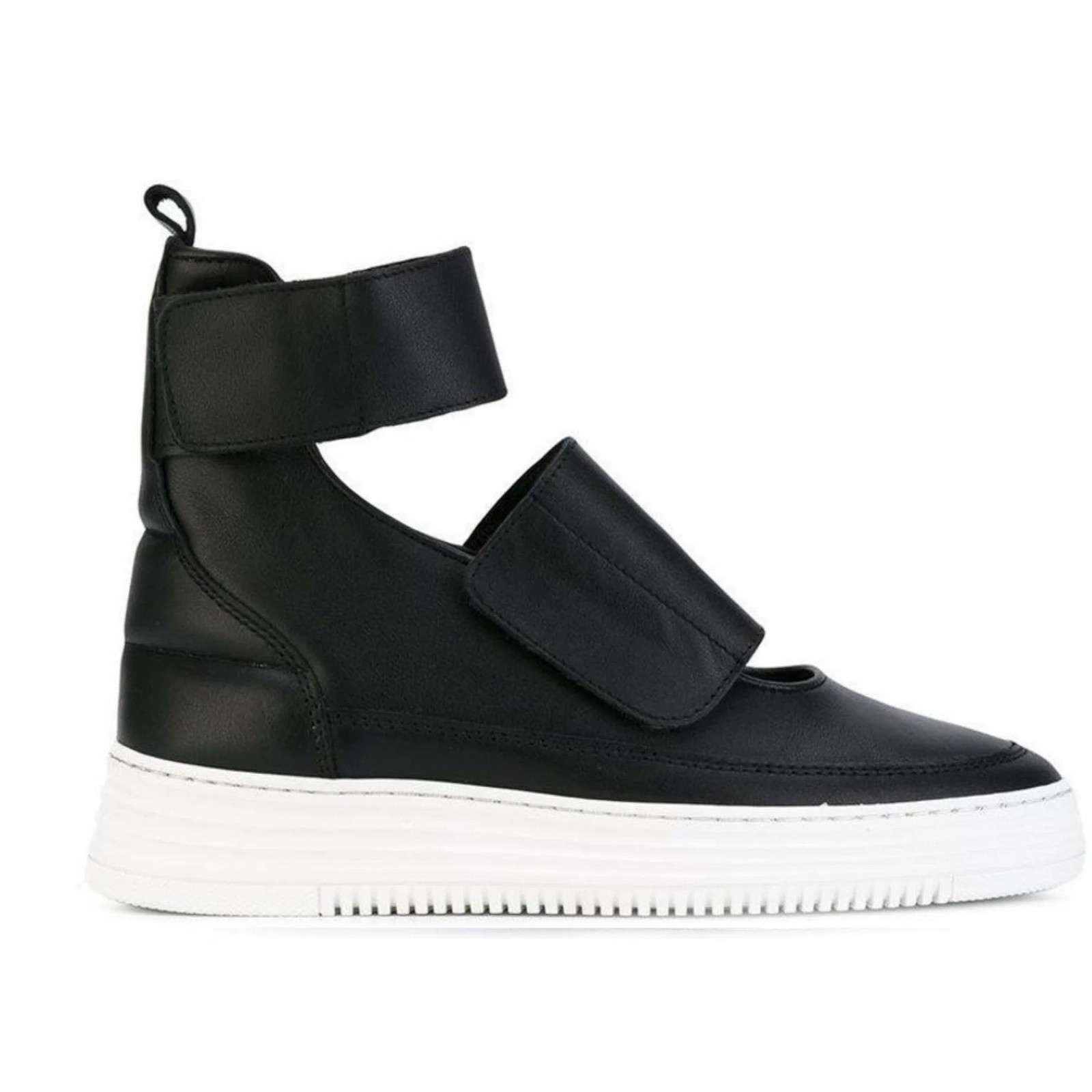 Filling Pieces High Top Cleopatra STRAPPY black leather sneaker size 36/US 6