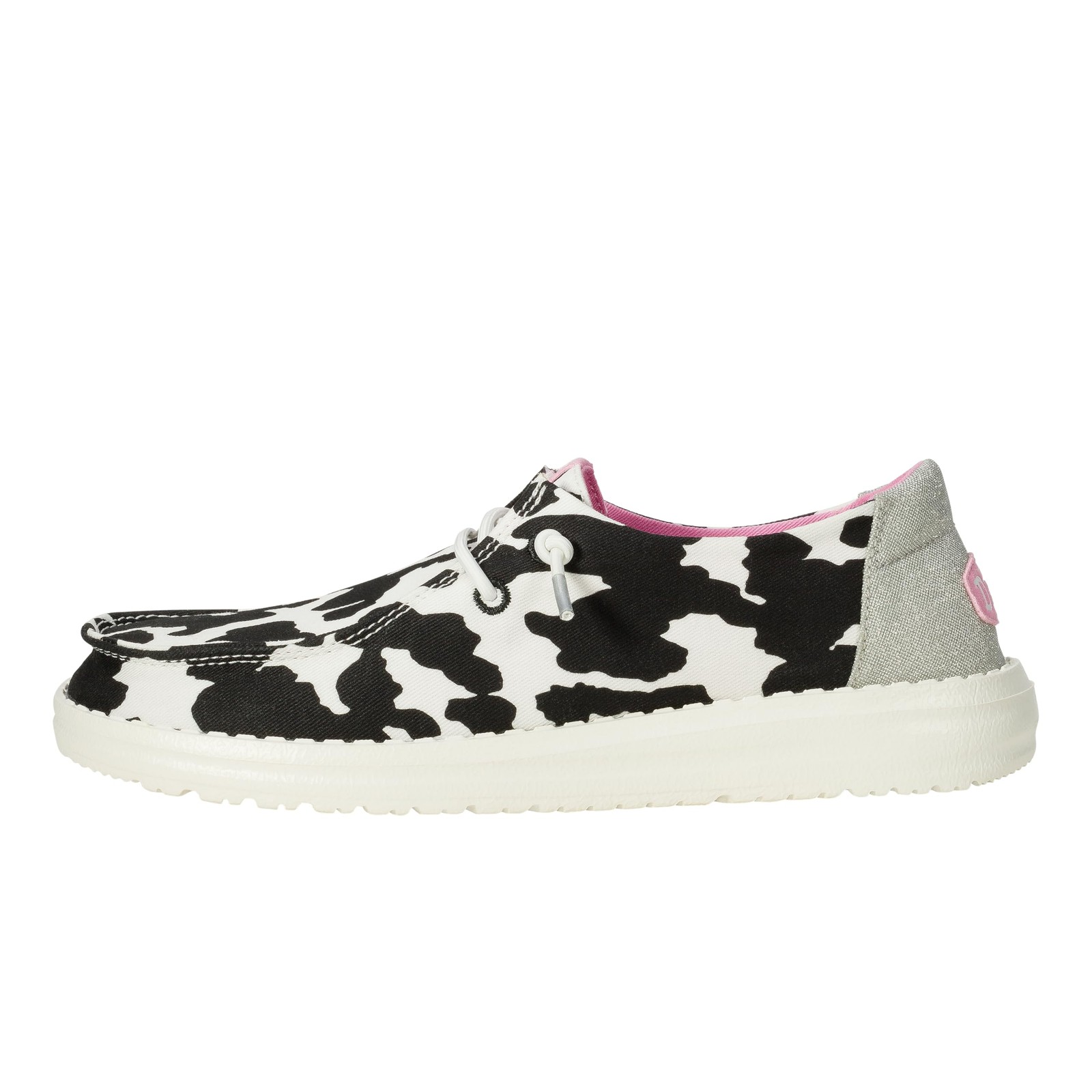 HEYDUDE Wendy Cowgirl Sparkle Casual Shoes for Ladies – Black/White – 8M