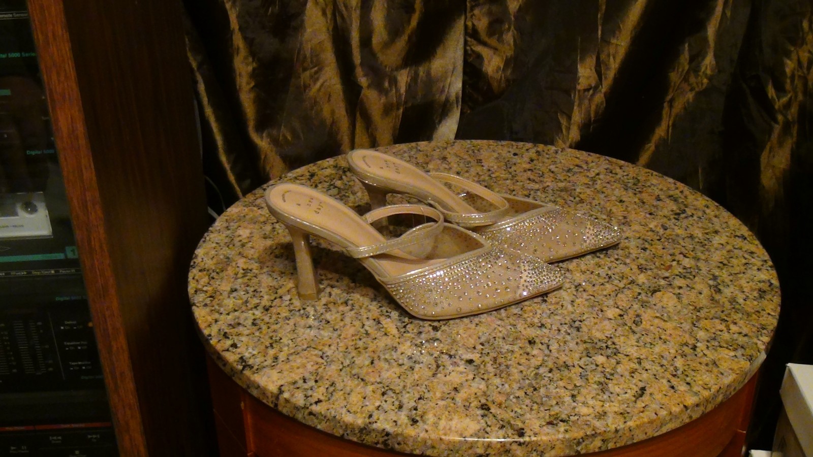Women’s Sonia 3.25″ Stilito Heels Jeweled A New Day Size 7 Beige