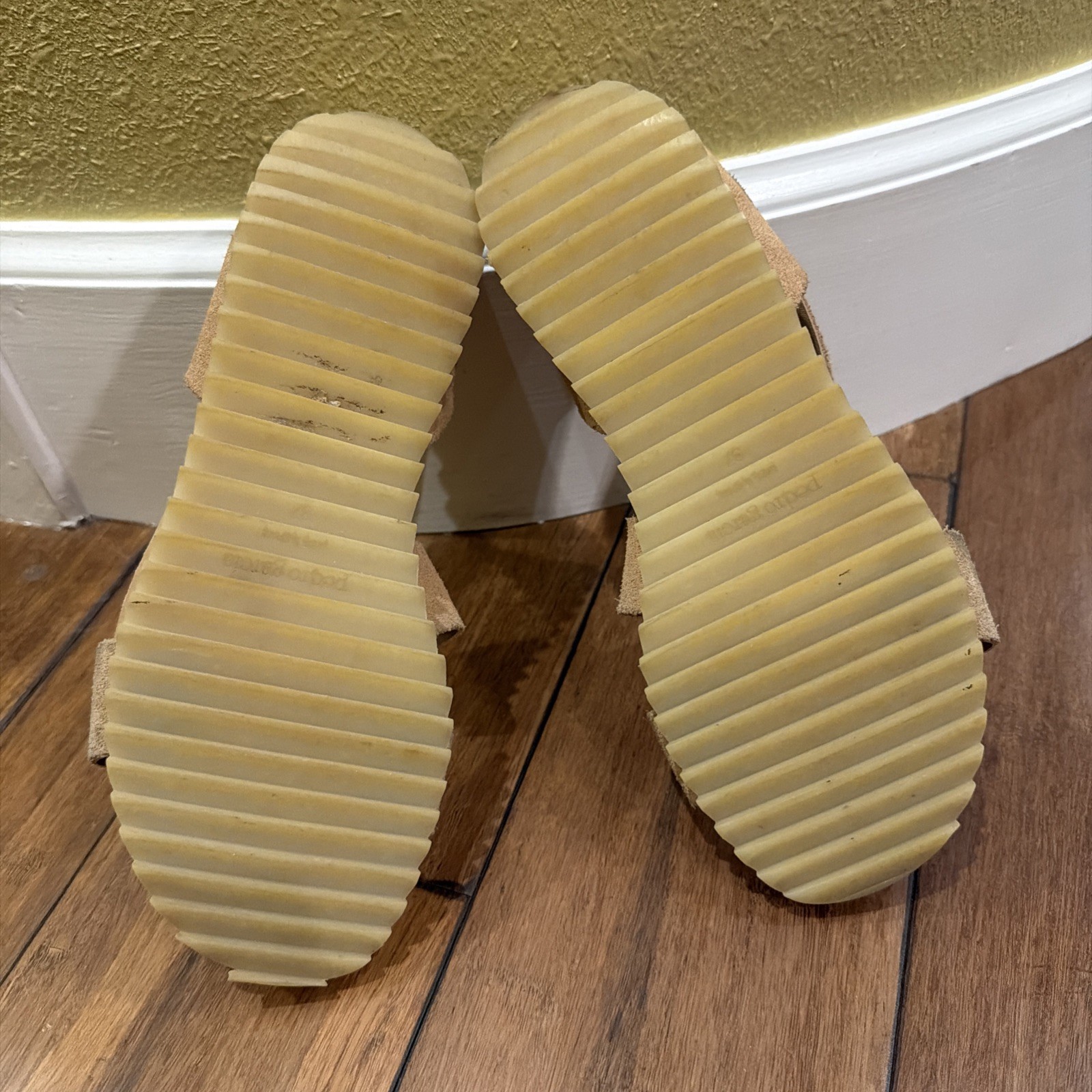 Cute Pedro Garcia JEDDA Suede Tan Sandals Size 37-US 7-7.5-VERY GOOD COND ($525)