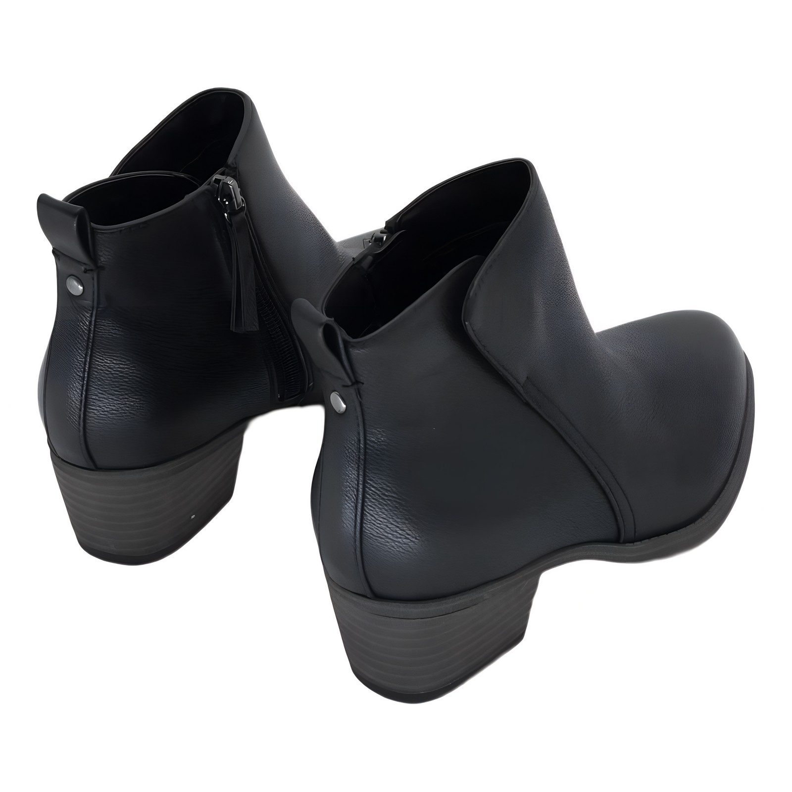 Naturalizer Zaylee Women’s Black Ankle Bootie Block Heel US 6.5 EU 36