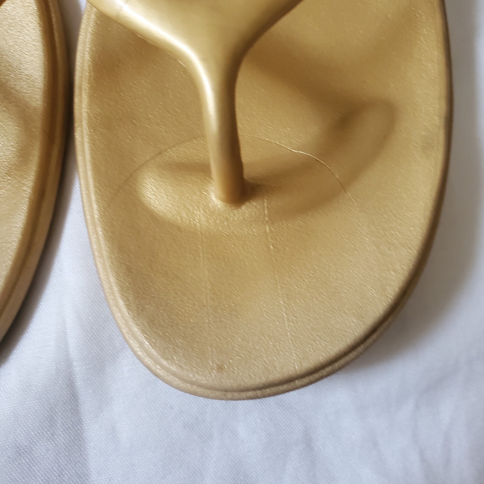 Oka B Flip Flops Sandals Women’s L 10-11 Golden Tan Made In USA Beach Pool