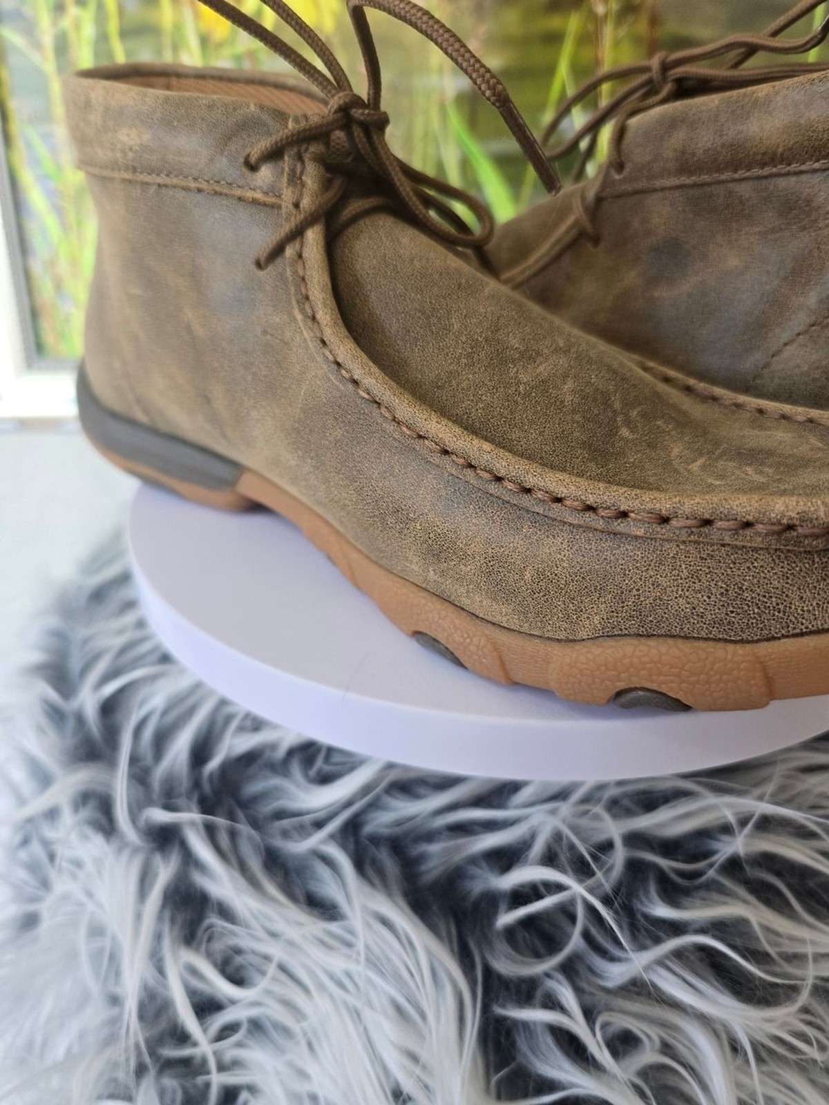 Twisted X Sunflower Embroidered Leather Chukka Boots Moc Toe Women’s 7.5