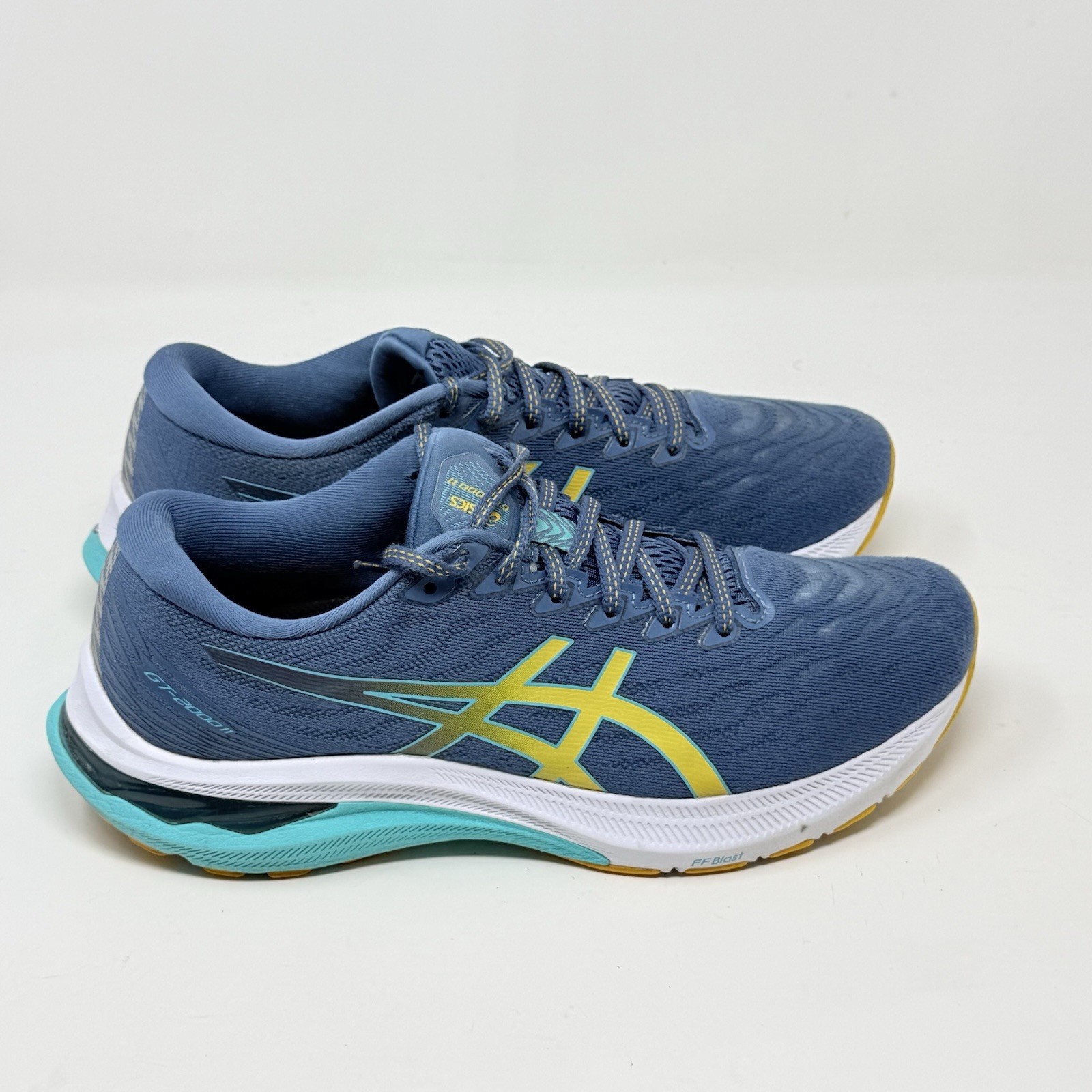 Asics GT-2000 11 Shoes Womens 10 Blue Yellow Mesh Running Sneakers Trainers