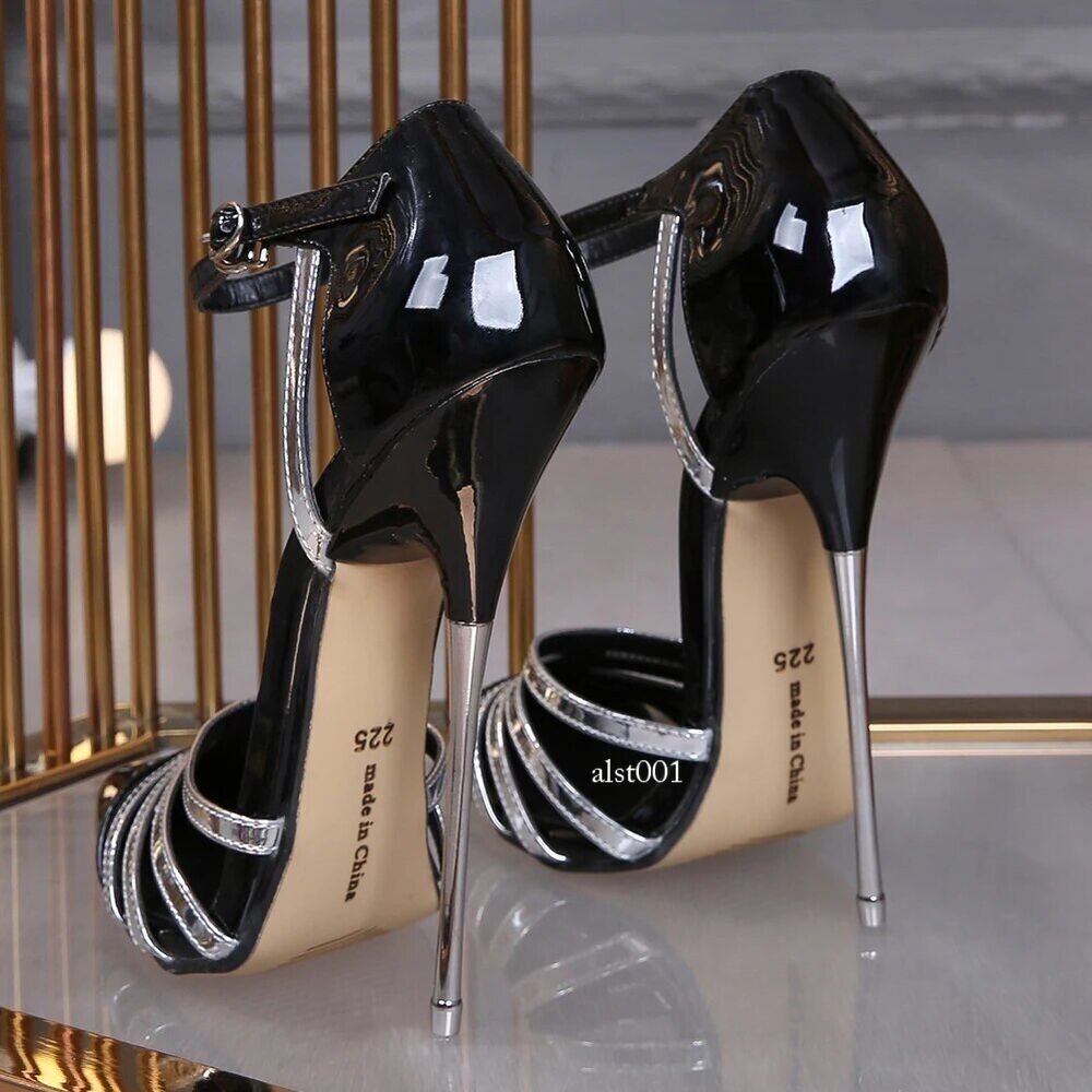 Women High Heels 16cm Ankle Strap Shoes Party Sandals Stiletto Heel Shoes Pumps