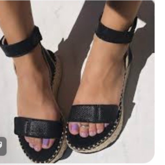 OTBT Reflector espadrilles Women’s Black vacations beach casual office Y2K 11M