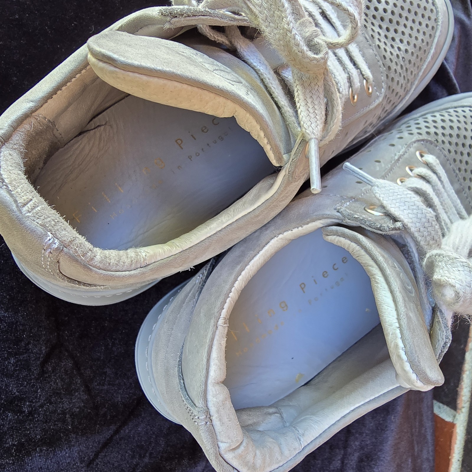 Filling Pieces Gradient Gray Perforated Sneakers Size 39 EU Or US 9 Low Top
