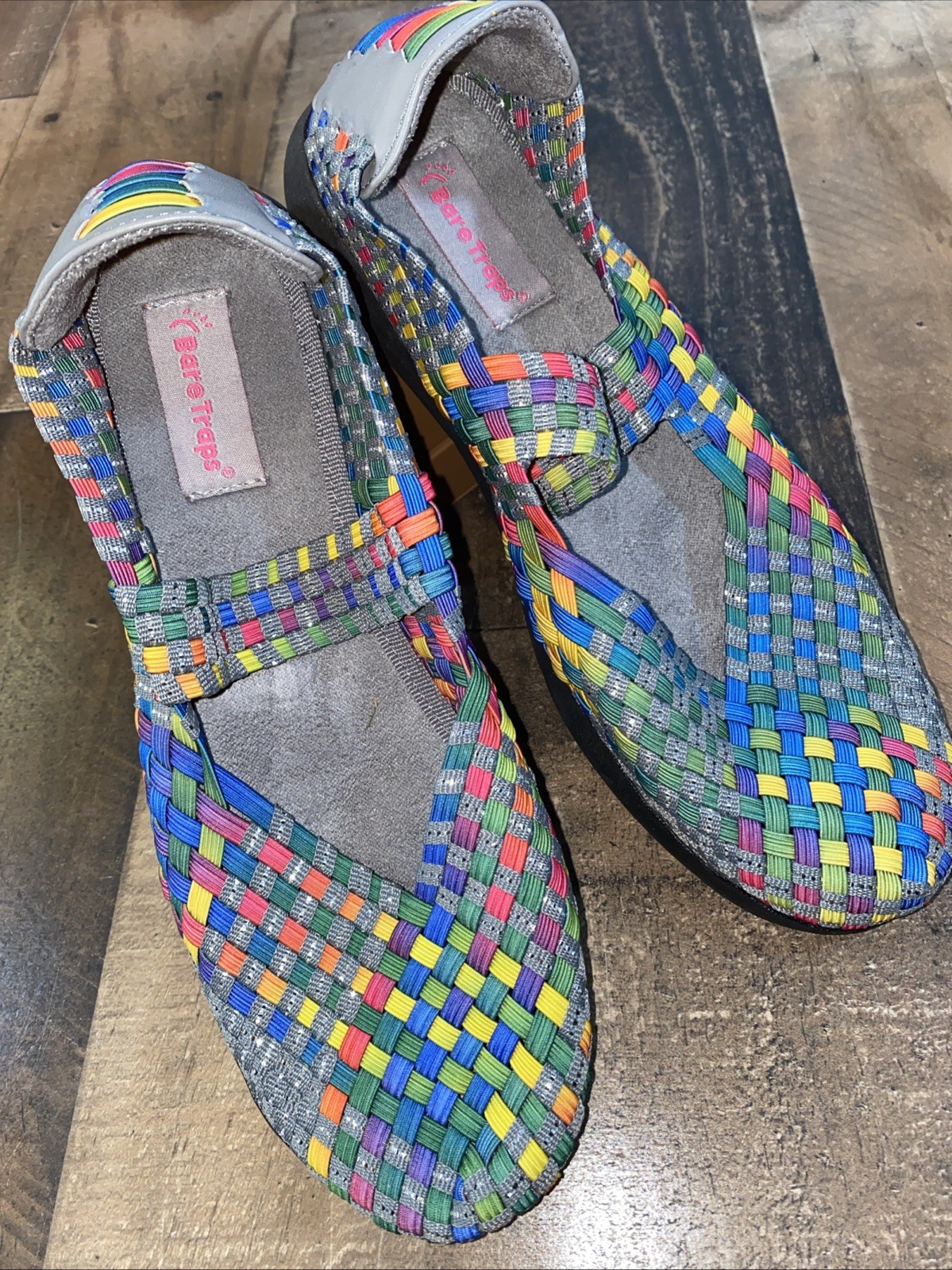 BareTraps Women’s Woven Slip-On Stretch Shoes Multicolor Size 8.5 lightweight