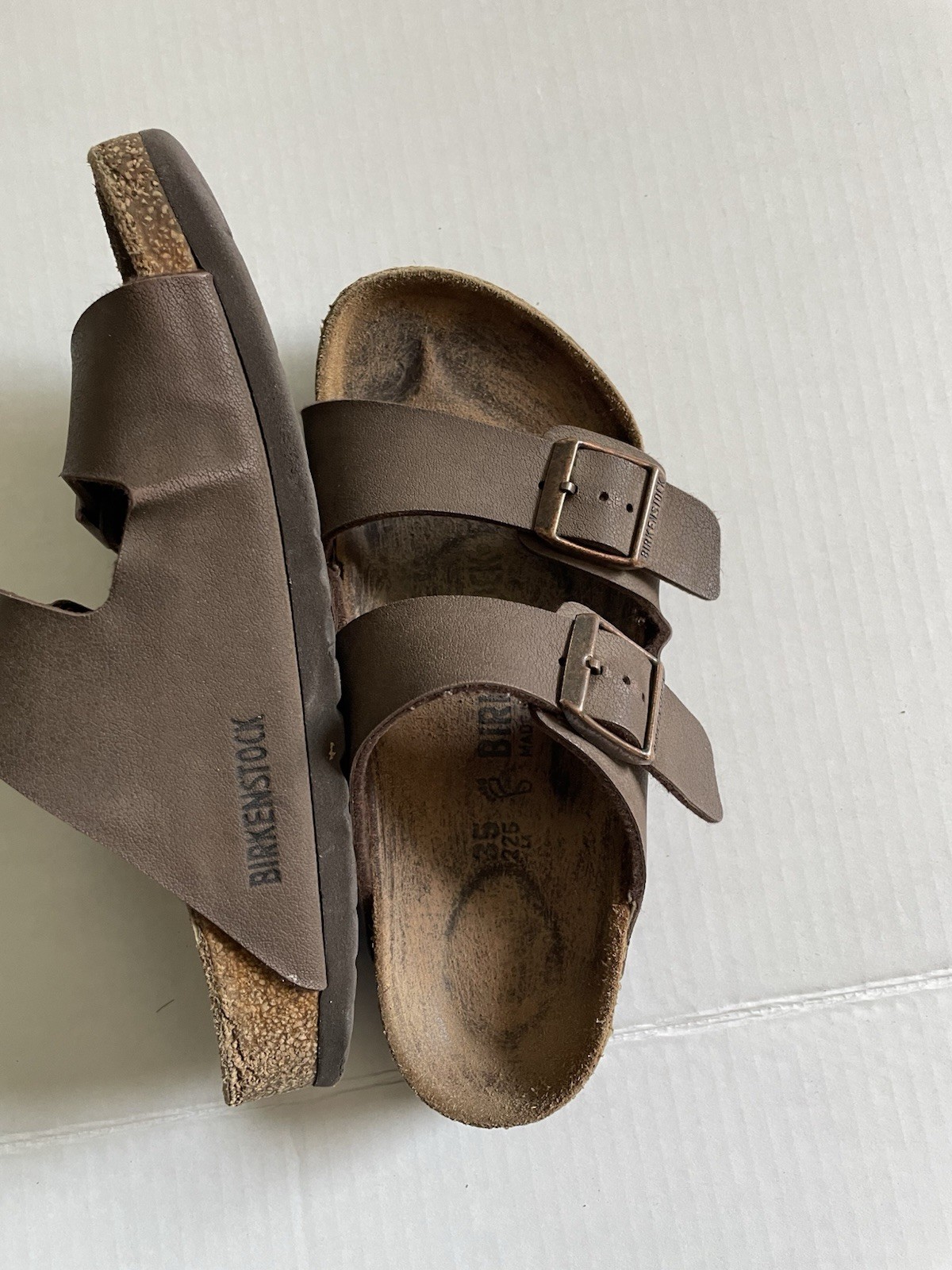 Birkenstock Brown Double Strap Buckle Slide Sandals Women’s US 4.5