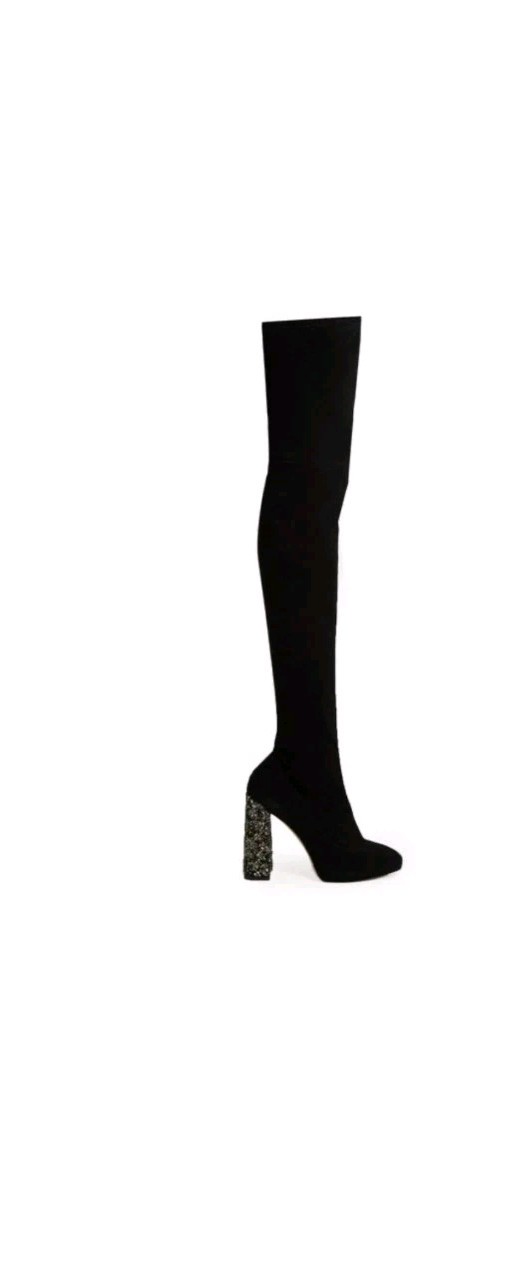 Sophia Webster Kendra Over The Knee Black Suede Boots