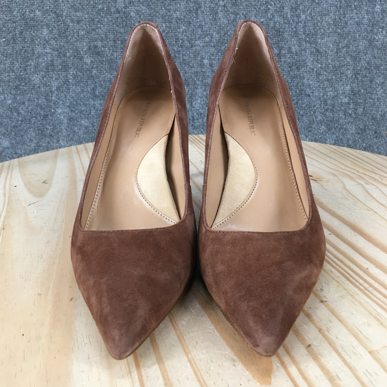 Banana Republic Heels Womens 8.5 M Pump Slip On Pointed Toe Stiletto Heels Brown