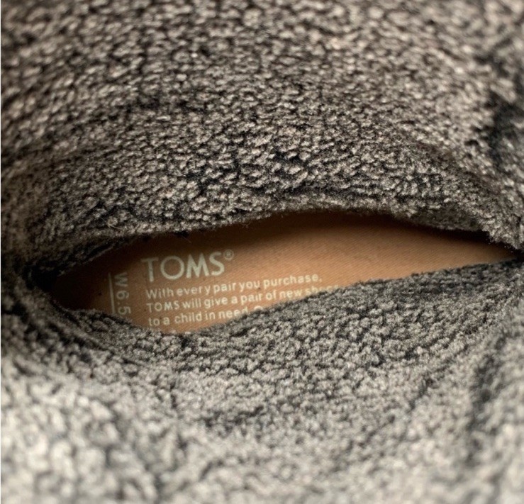 Toms Nepal Boho Suede Textile Yarn Chevron Zig Zag Faux Fur Lined Ankle Boots