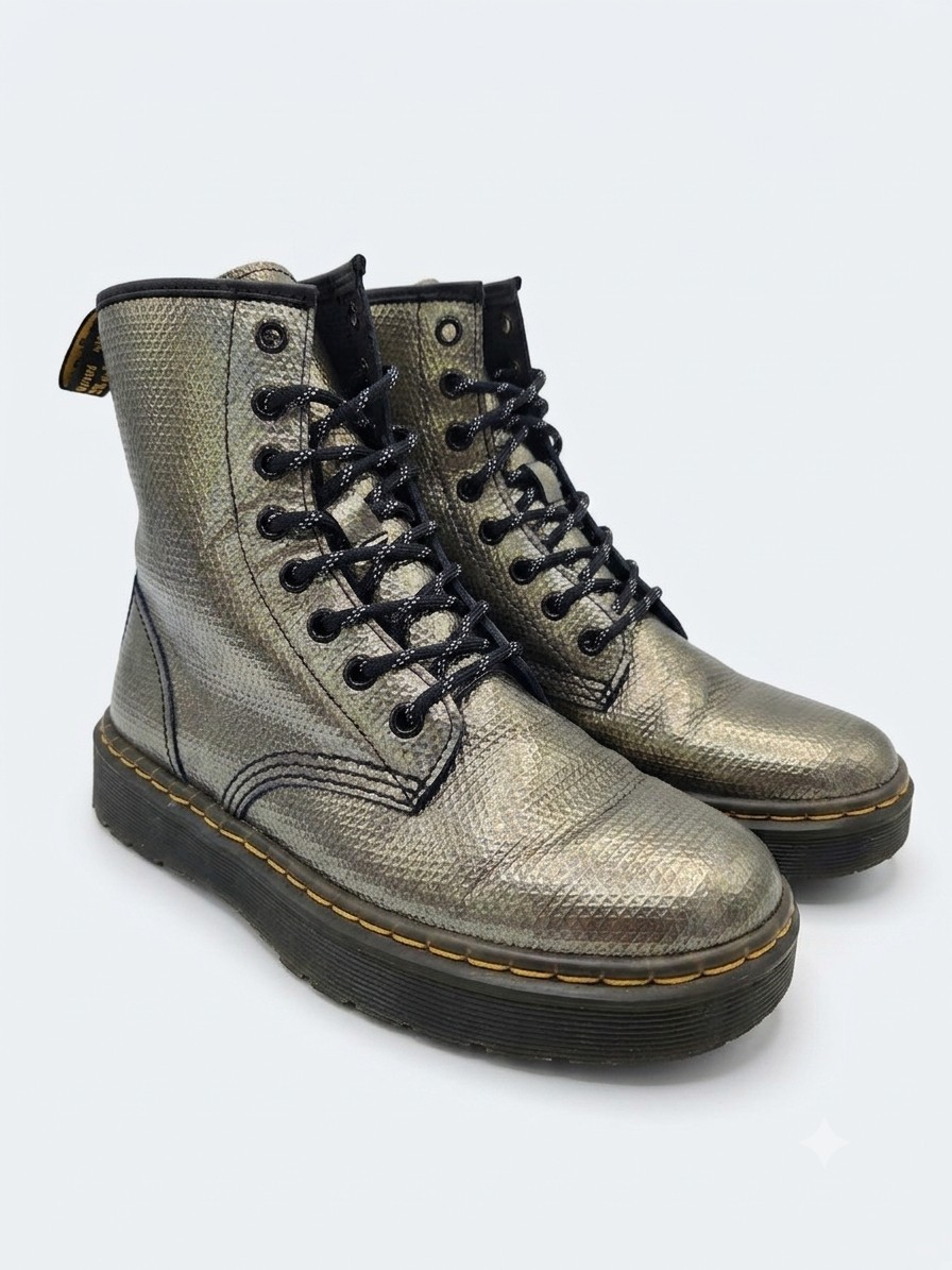 dr martens zavala boots Metallic