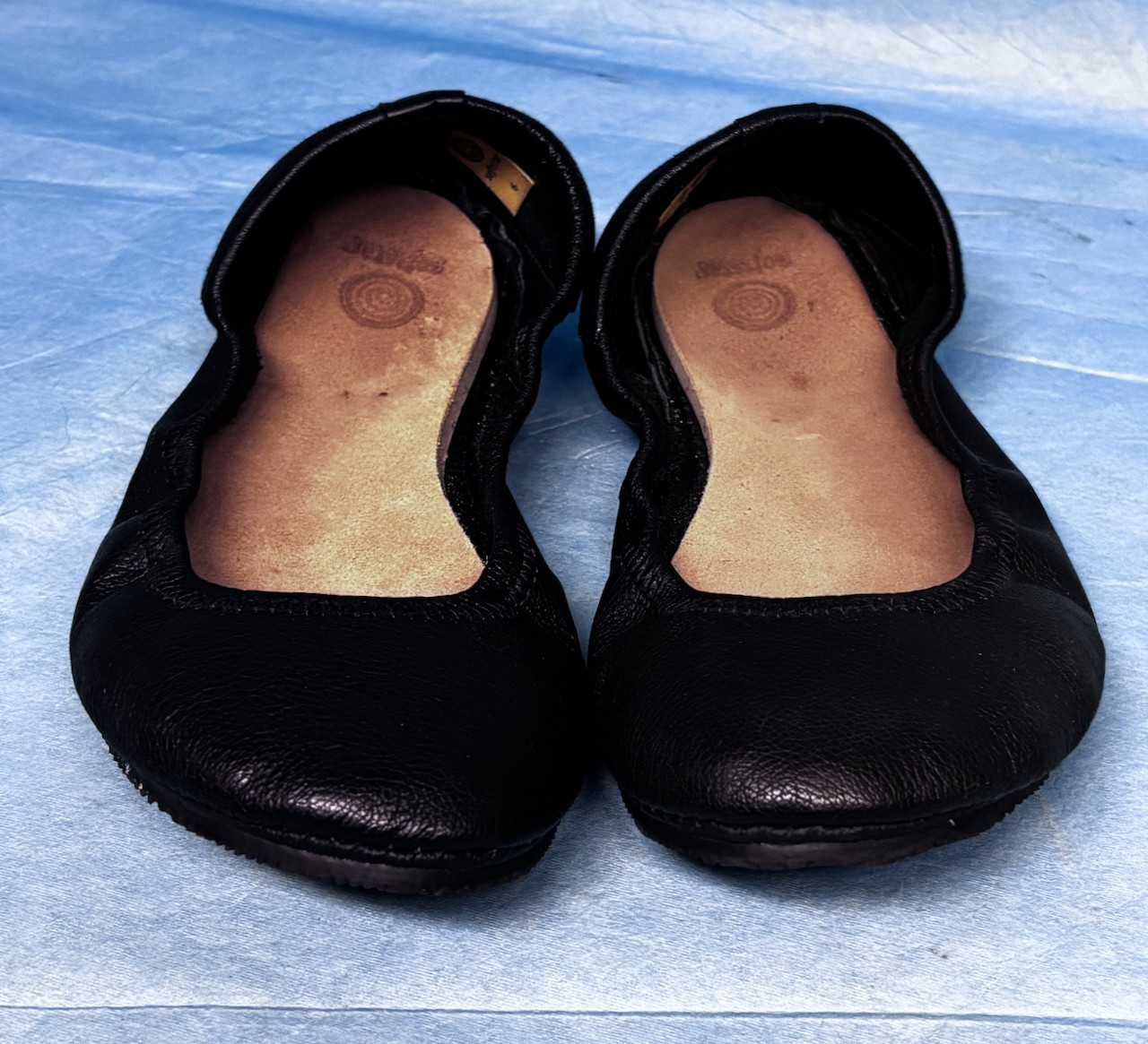 Softstar Black Leather Ballerina Flats – Hand made – Size 6