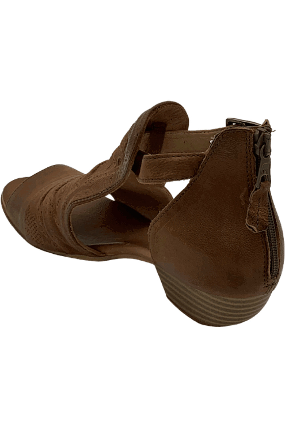Miz Mooz Leather Heeled Sandals Corra Brandy