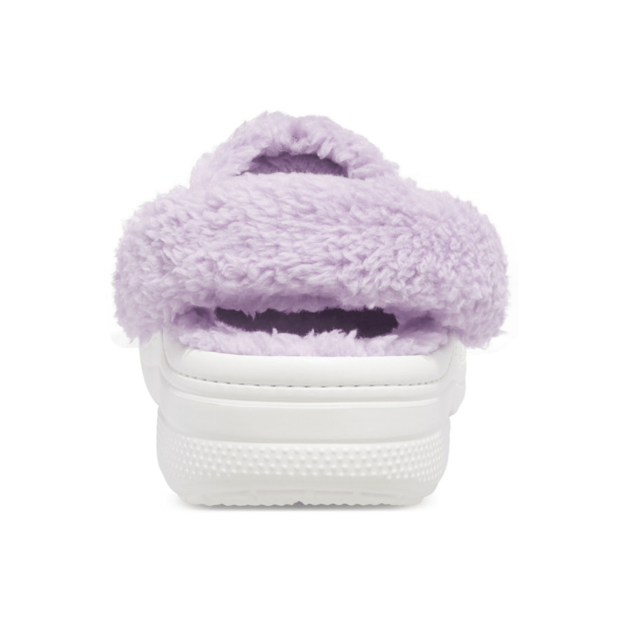 New CROCS Womens BAYA LINED FUZZ-STRAP CLOG 206633-577 WHITE UNISEX US W 6 – 9