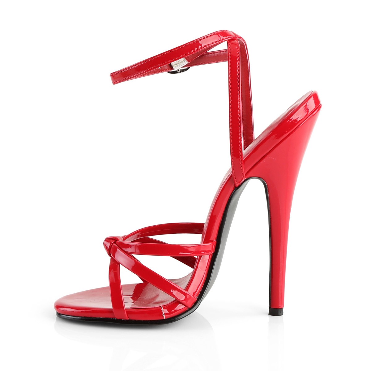 Pleaser Devious Ankle Wrap Extreme High Heels Sandals Red Pat sz 11
