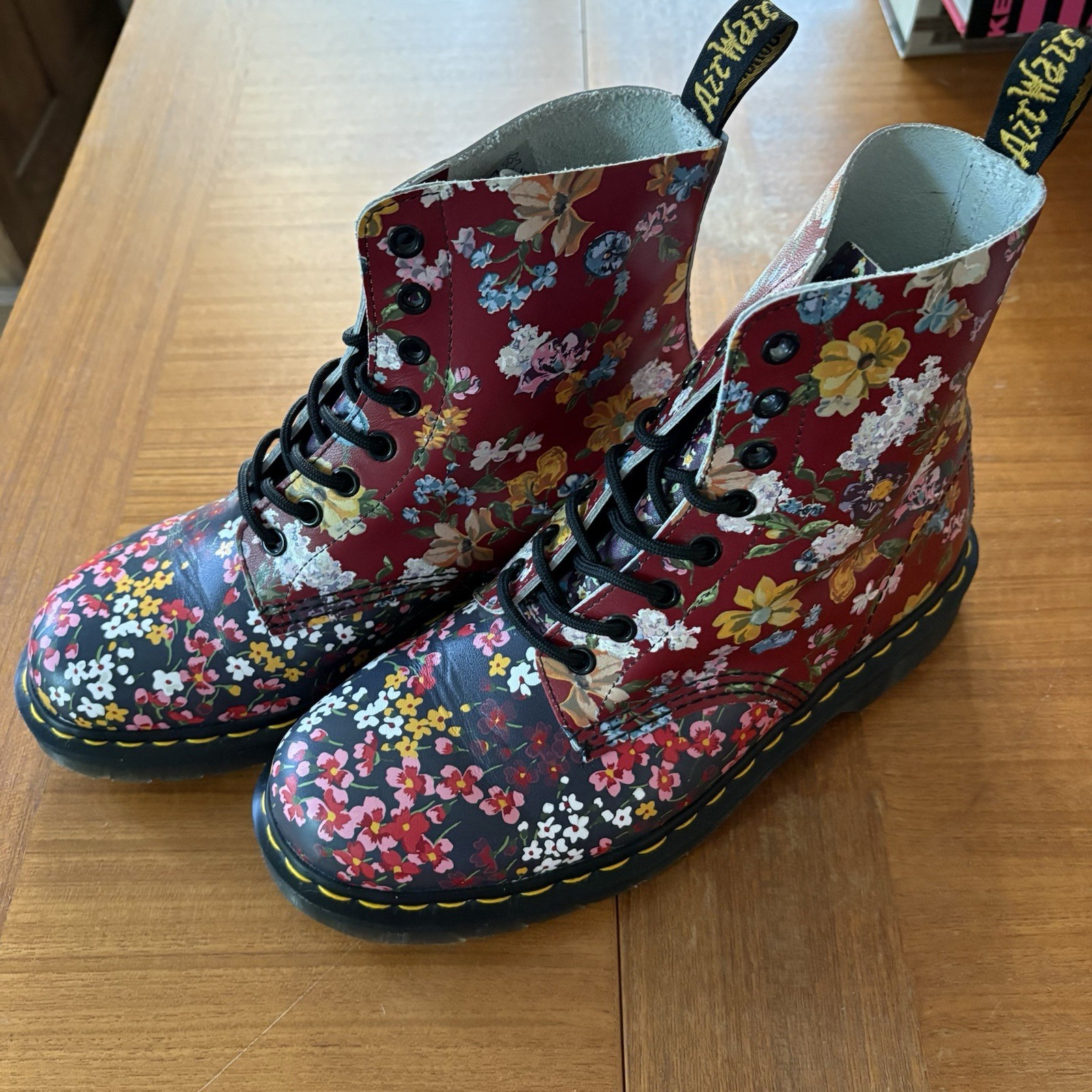 Dr. Martens 1460 Wanderlust Floral Pascal Leather Boots Docs NEW W9