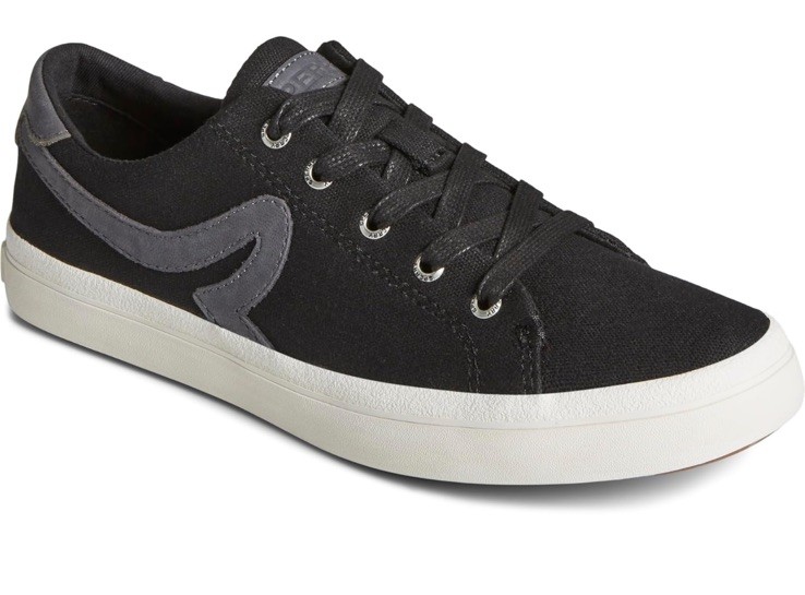 NEW IN BOX SPERRY LTT TEXTILE BLACK WOMANS SNEAKERS SIZE 5
