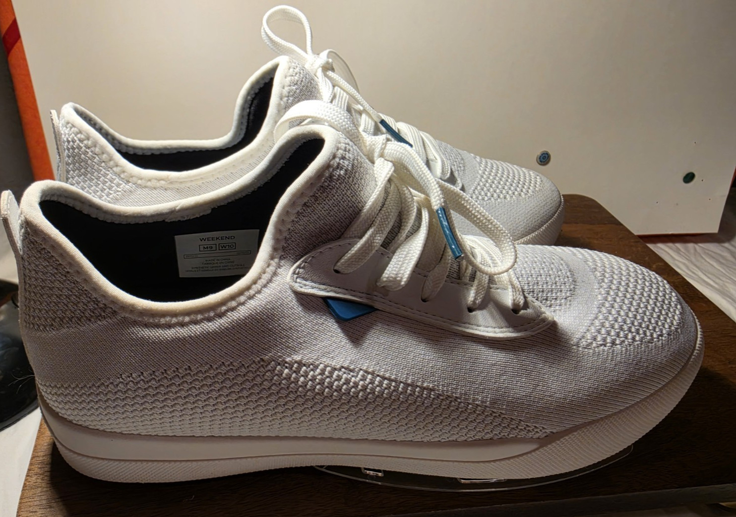 Vessi Unisex Weekend Sneaker Concrete Marble White M9/W10