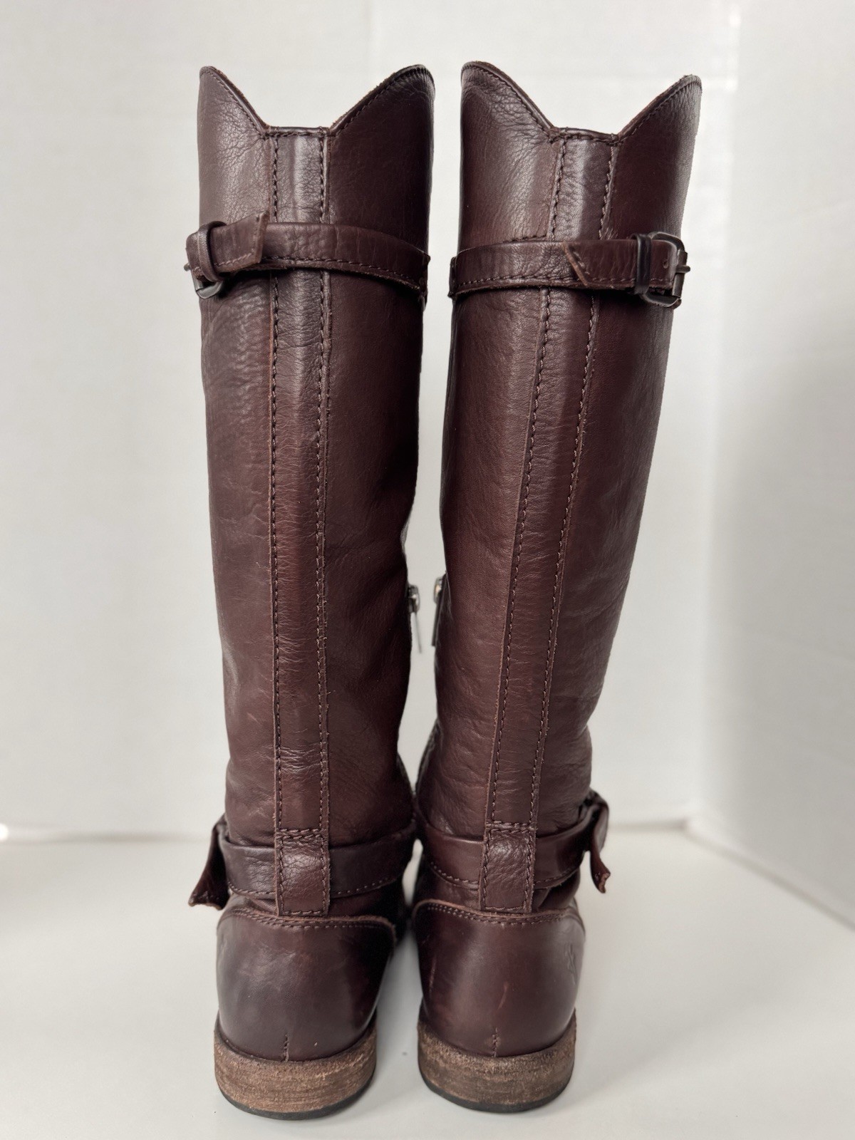 Frye Phillip Brown Leather Equestrian Riding Style Western Cowgirl Boho Boot 6.5