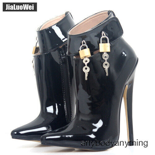 18cm Super High Heels Women Dance Party Shoes with Lockable Ankle Strap Feminine