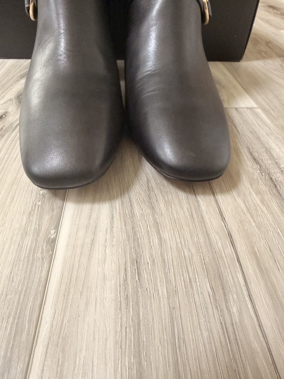 Coach Nadia Black Leather Ankle Bootie Zip Pointed Toe Women’s US 7.5B G5304