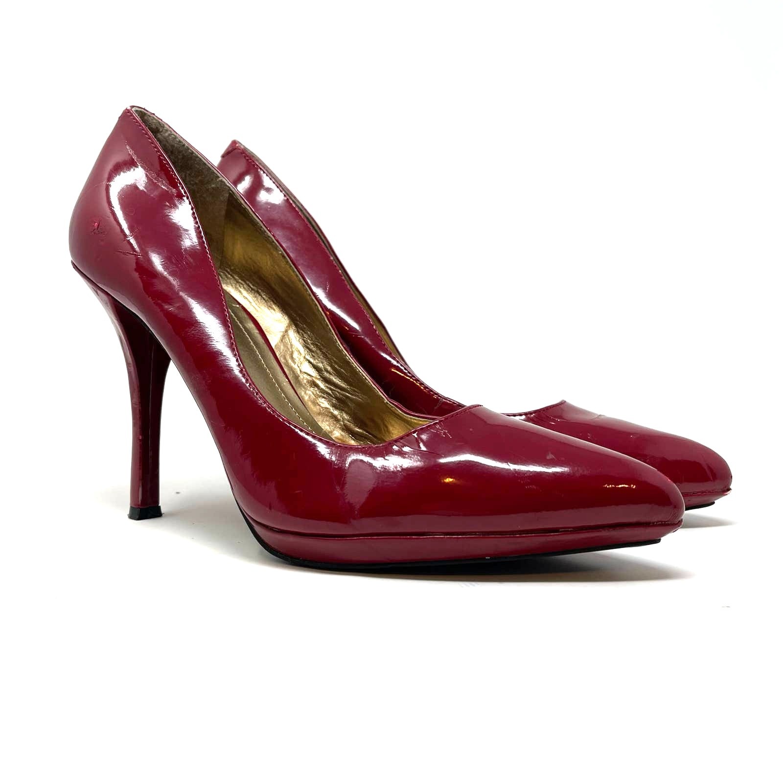 BCBGeneration Red Patent Leather High Heels Woman’s Size 9B Pointed Toe