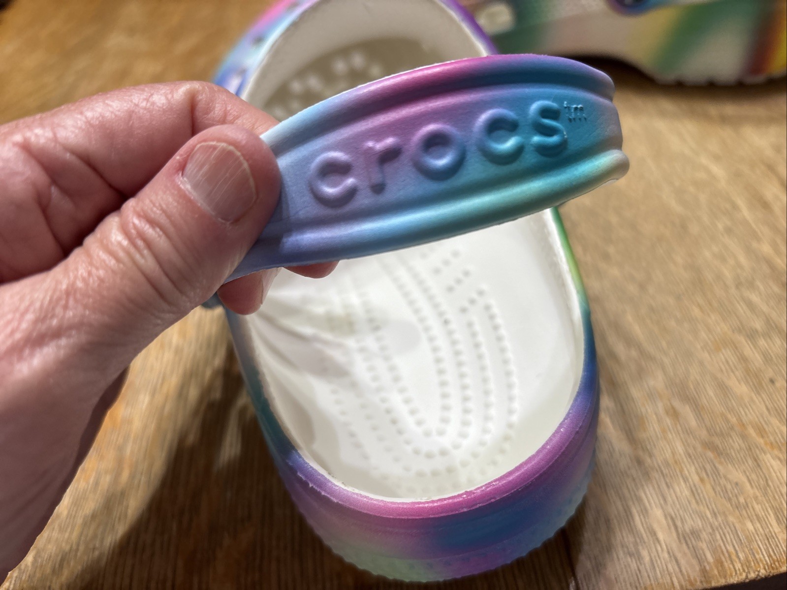 CROCS Classic Platform TIE-DYE Graphic Clog Mules Comfort Shoes M6/W8