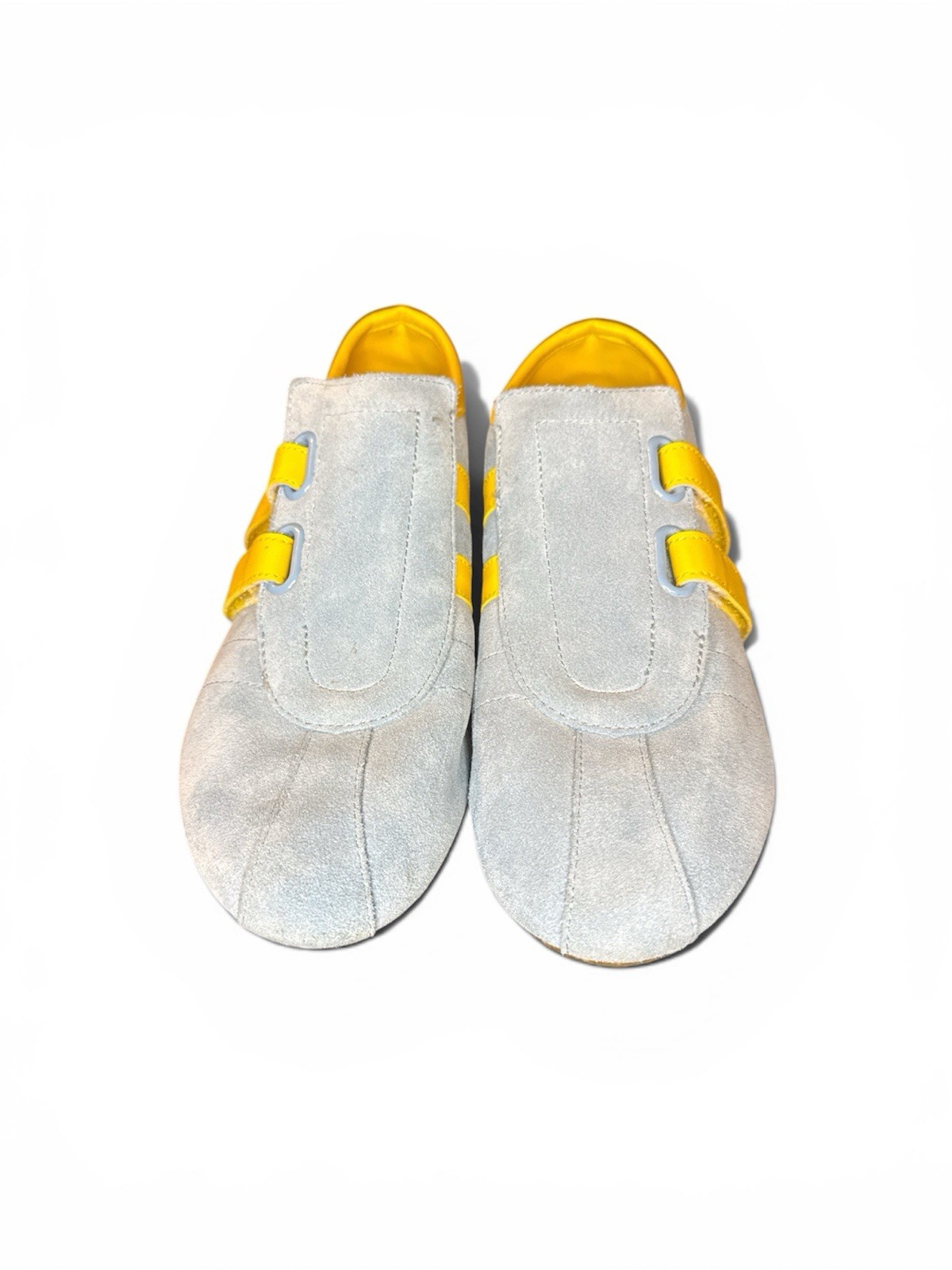 Gola X Saks Fifth Avenue Blue Yellow Suede Double Strap Sneakers W 9 EU 40
