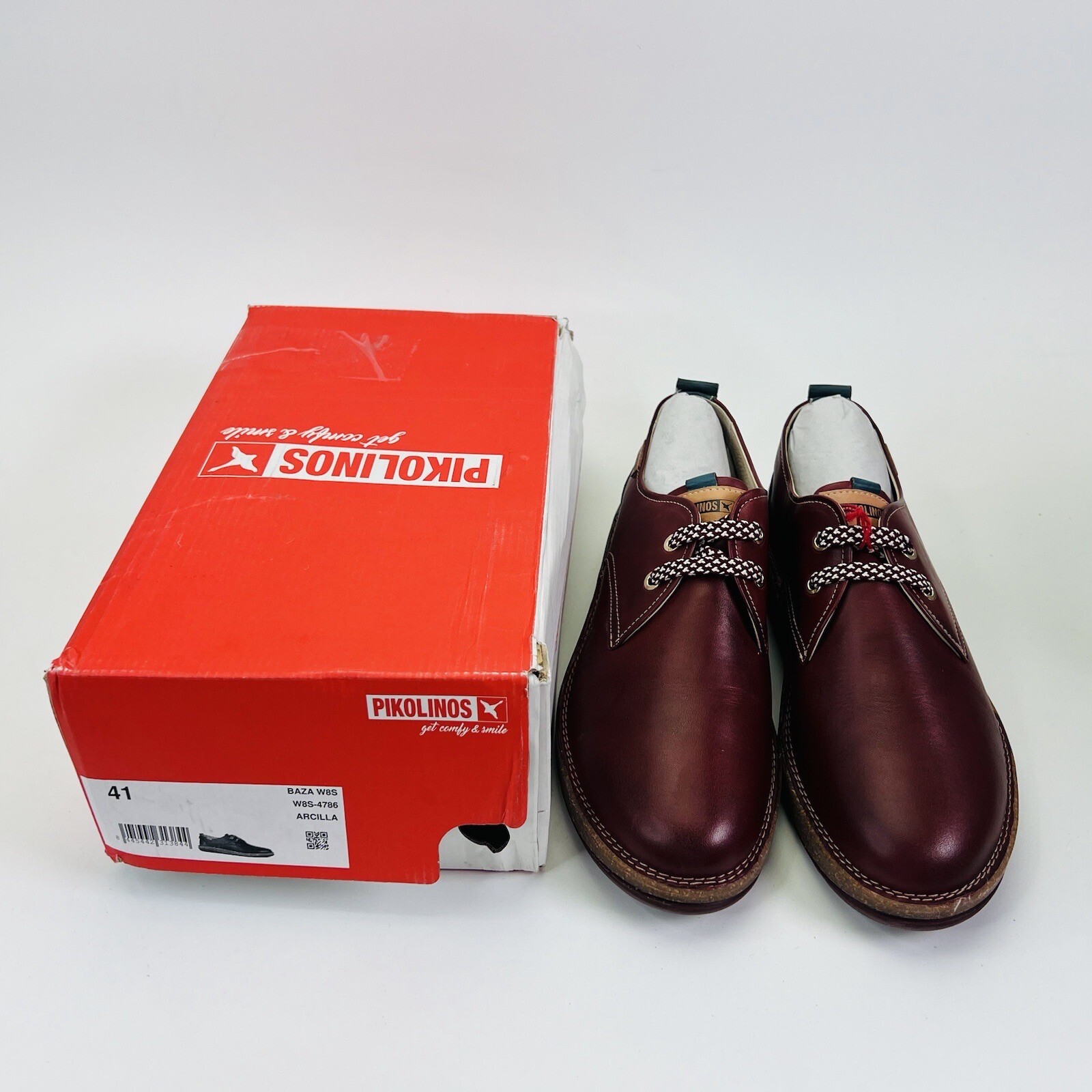 Pikolinos Baza Casual Lace-Up Arcilla Burgundy EU41 US10-10.5