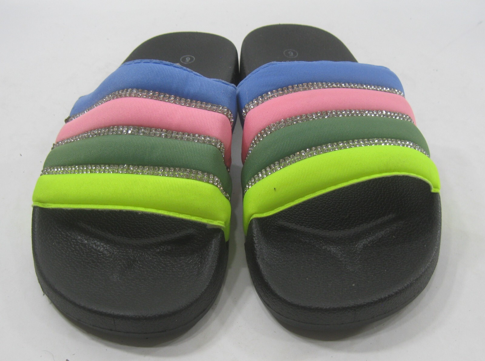 sbup rainbow color Beach Retro SLIP ON Jellies Jelly Sandal WOMEN Size 8