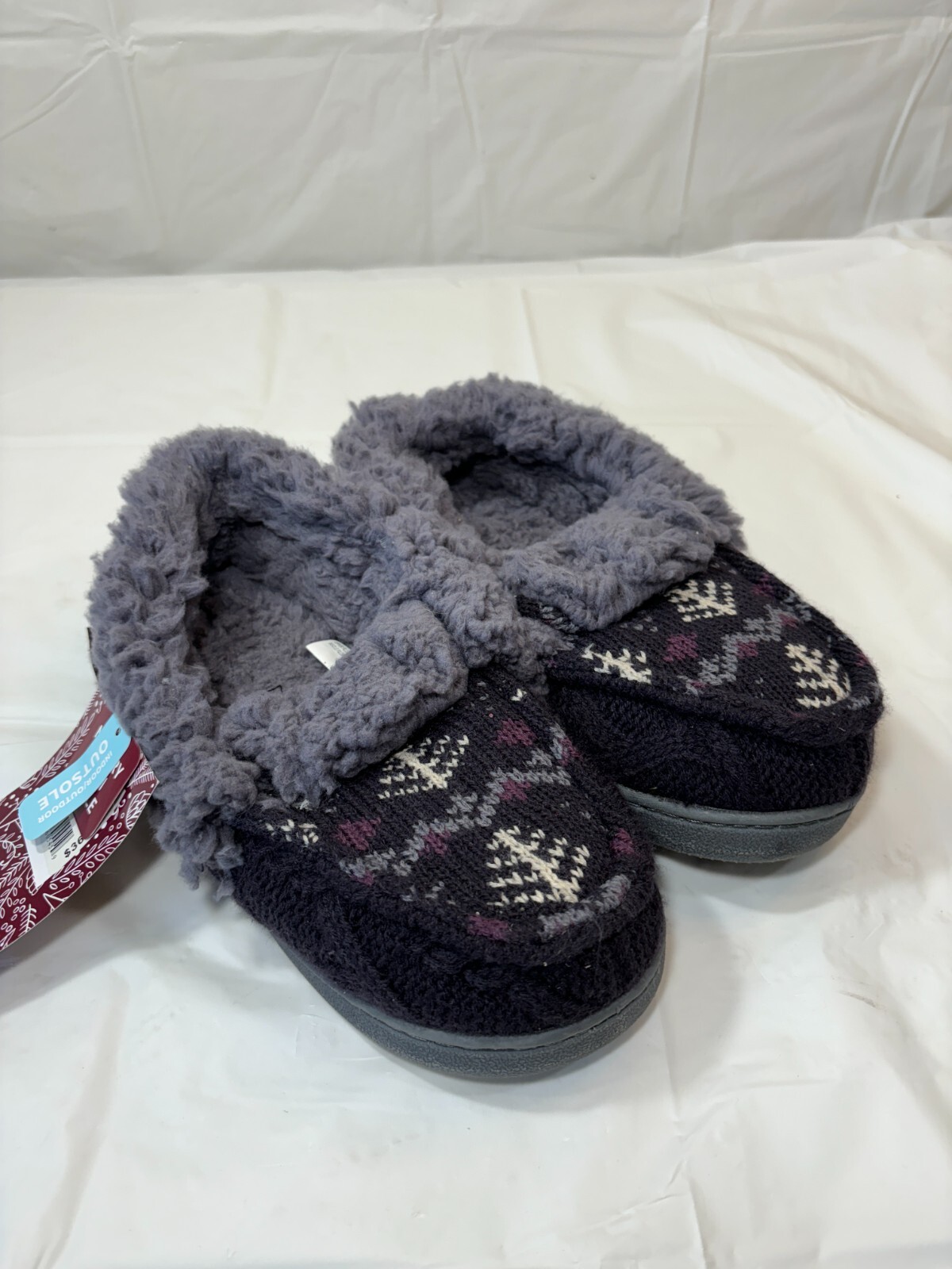 Muk Luks Anais Moc Slipper Blackberry Size 5-6