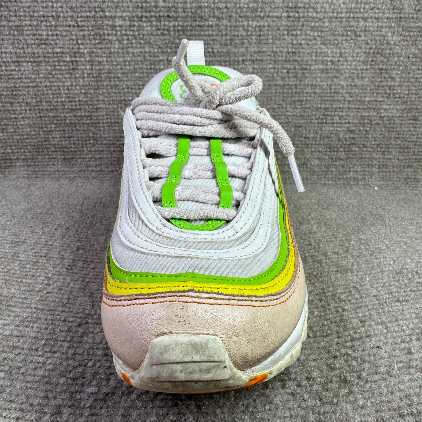 Nike Air Max 97 Womens 7.5 White Green Pink FD0870-100 Sneakers