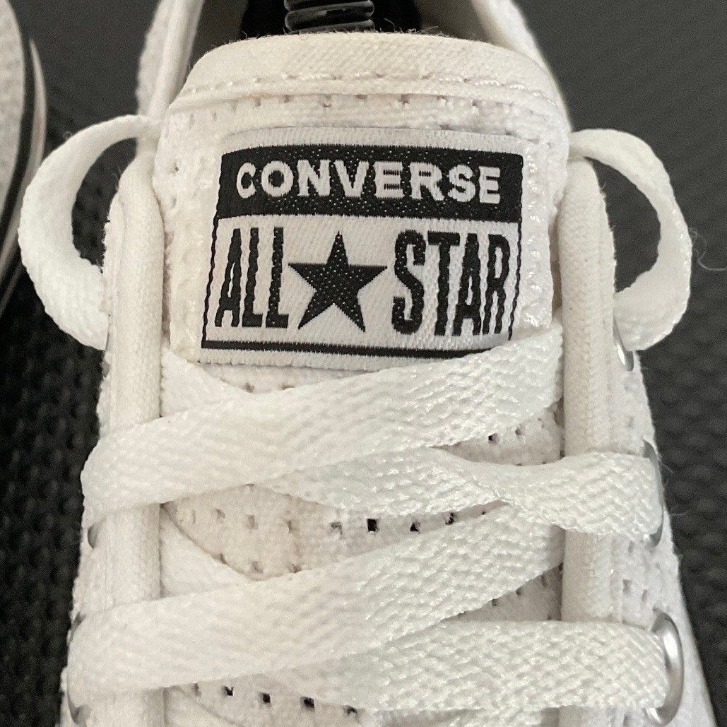 Converse All Star White Perforated Canvas Low Top Sneakers Womens 7