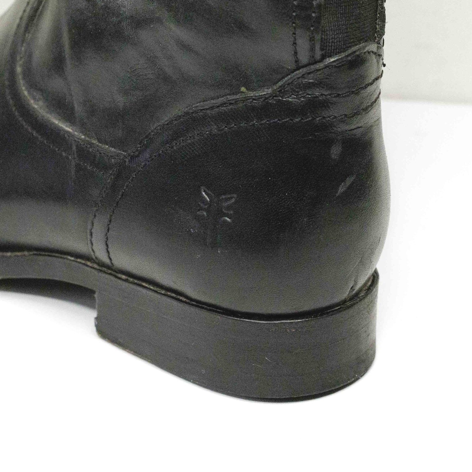 FRYE Melissa Over The Knee Leather Riding Boots Preppy Heritage Black Sz 6